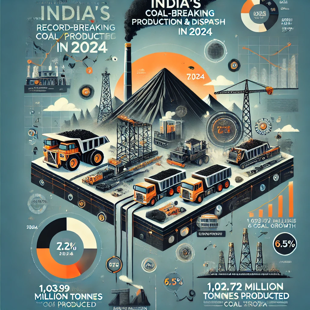 कोयला क्षेत्र ने 2024 में उत्पादन और आपूर्ति में रचा इतिहास