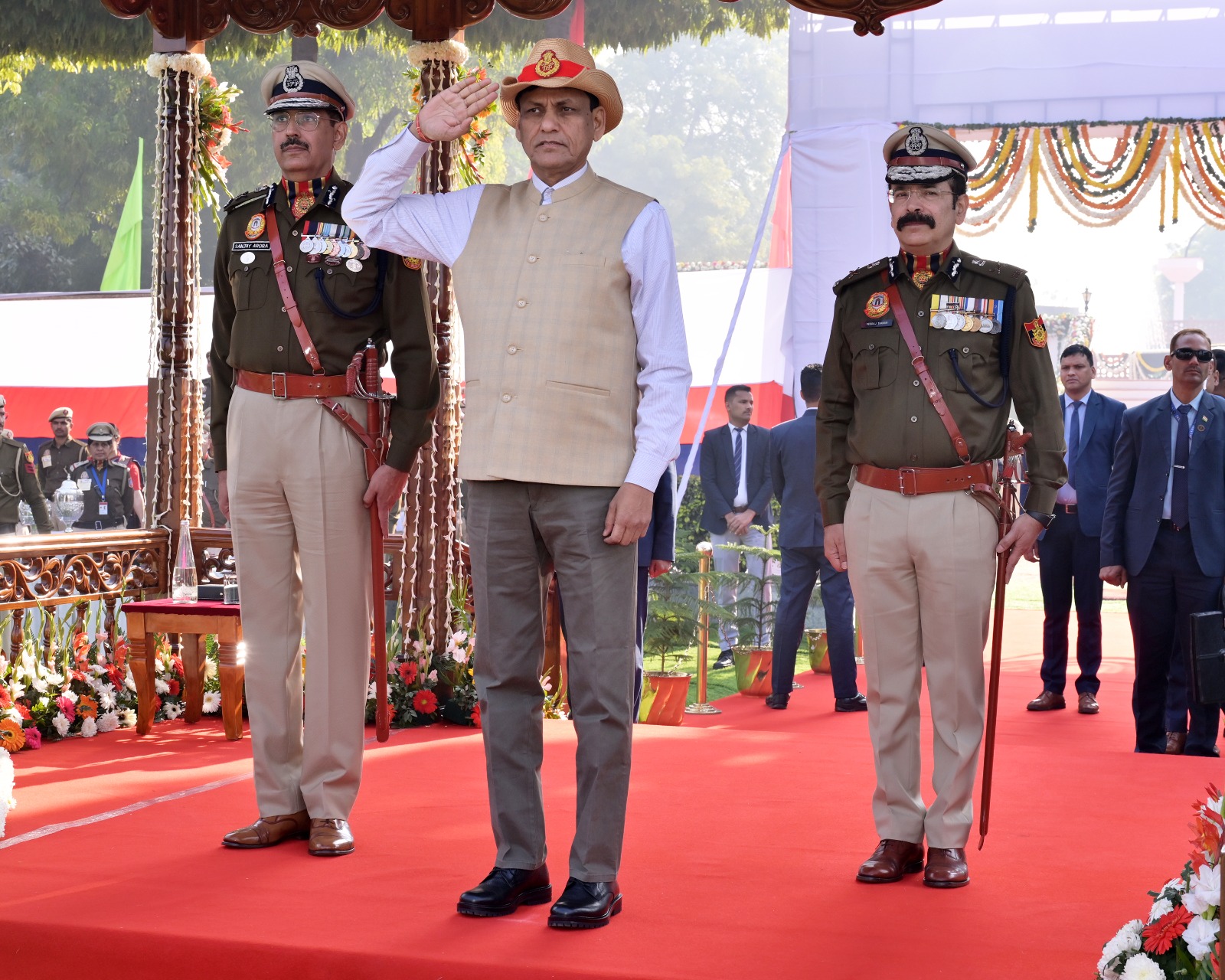 दिल्ली पुलिस का 78वां स्थापना दिवस: गृह राज्य मंत्री नित्यानंद राय ने की परेड की सलामी