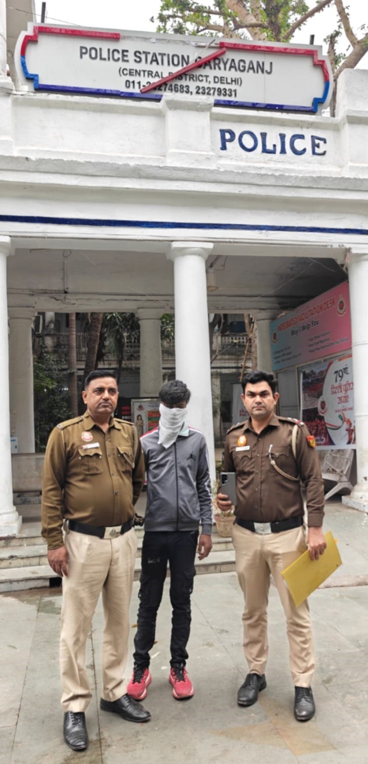 दरियागंज पुलिस की त्वरित कार्रवाई से आरोपी सलाखों के पीछे