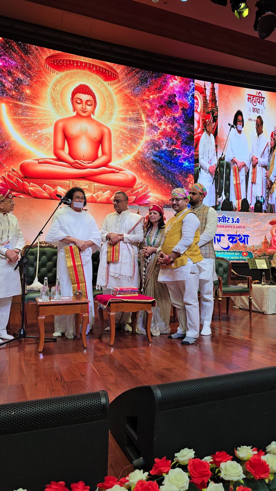 भारत मंडपम में गूंजा ‘जियो और जीने दो’ का संदेश, महावीर कथा 3.0 में उमड़ा श्रद्धा का सैलाब