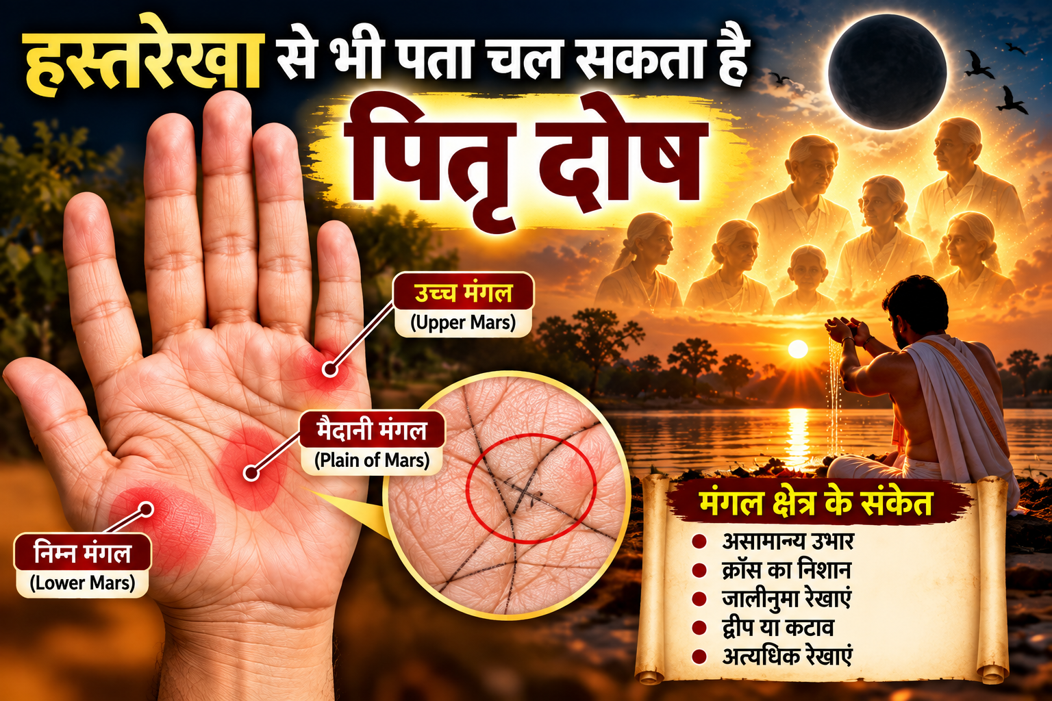 हस्तरेखा से भी पता चलता है पितृदोष